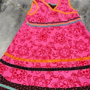 Me Too Pink and Red Floral Kids Dress